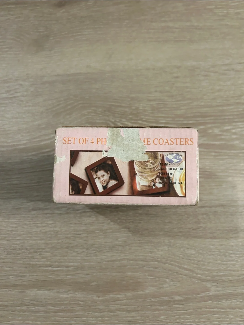 Set of 4 Photo Frame Coasters - Wooden Frame